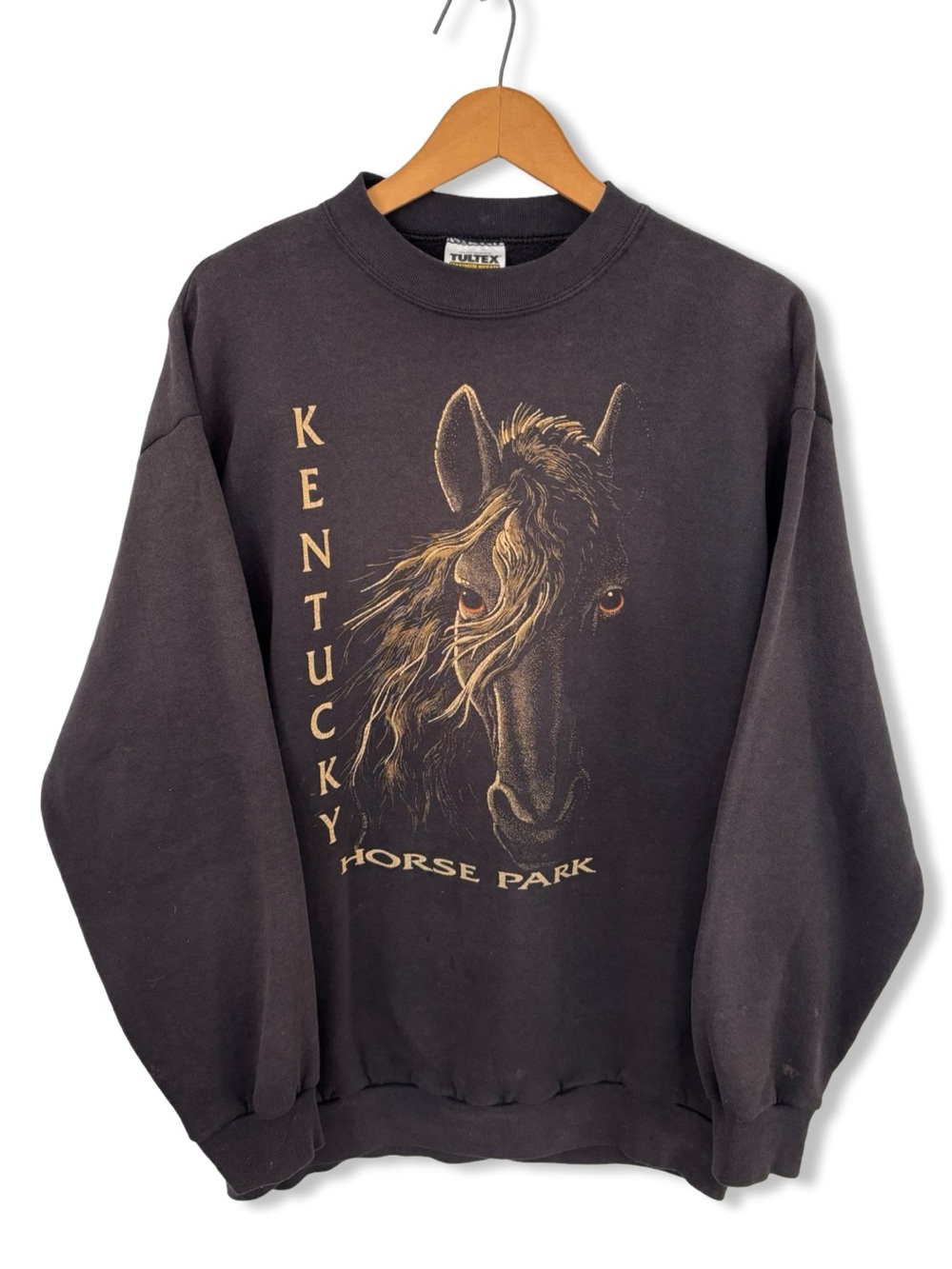 Vintage 90s Kentucky Horse Park Black Graphic Crewneck Sweatshirt